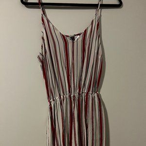 h&m divided striped romper